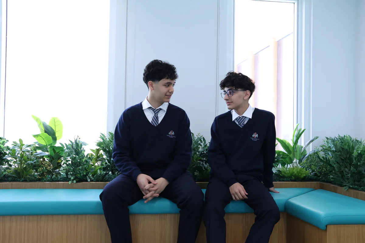 Students in casual seating area