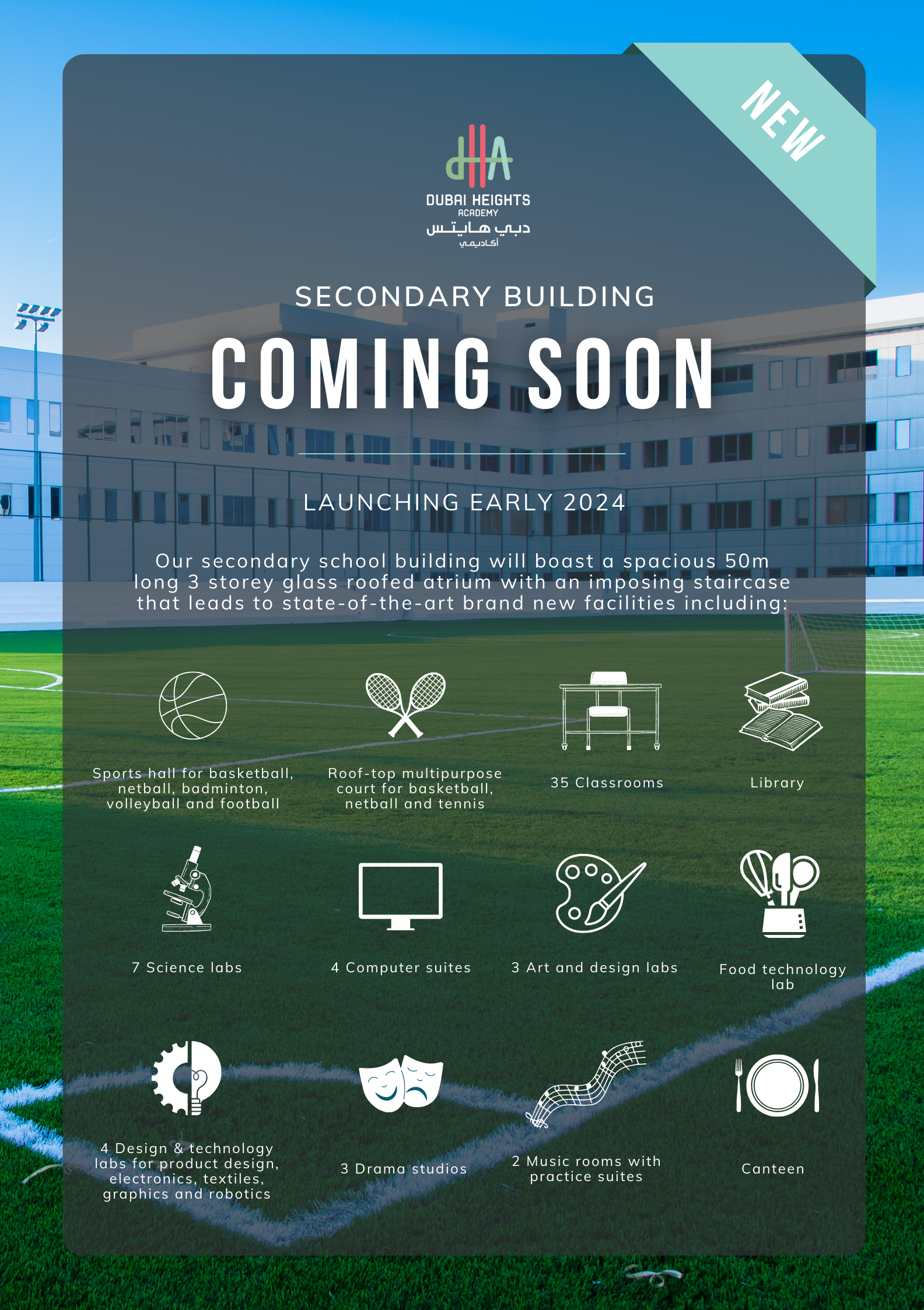 Rising to new heights: Dubai Heights Academy prepares to launch spectacular new secondary building in early 2024
